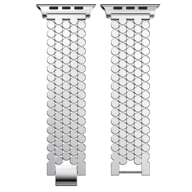 xDfind 魚の鱗テクスチャーメタルウォッチバンド、Apple Watch 42 / 44 / 45 / 46 / 49mm用、Apple Watch 38 / 40 / 41 / S11 42mm用