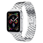 xDfind 魚の鱗テクスチャーメタルウォッチバンド、Apple Watch 42 / 44 / 45 / 46 / 49mm用、Apple Watch 38 / 40 / 41 / S11 42mm用
