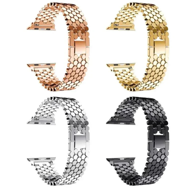 xDfind 魚の鱗テクスチャーメタルウォッチバンド、Apple Watch 42 / 44 / 45 / 46 / 49mm用、Apple Watch 38 / 40 / 41 / S11 42mm用