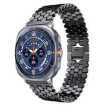 xDfind 魚鱗模様メタルウォッチバンド、Samsung Galaxy Watch Ultra/Ultra 2025用、Samsung Galaxy Watch8 / 8 Classic用、Samsung Galaxy Watch7 / FE / 6 / 5 / 4用、Samsung Galaxy Fit3用