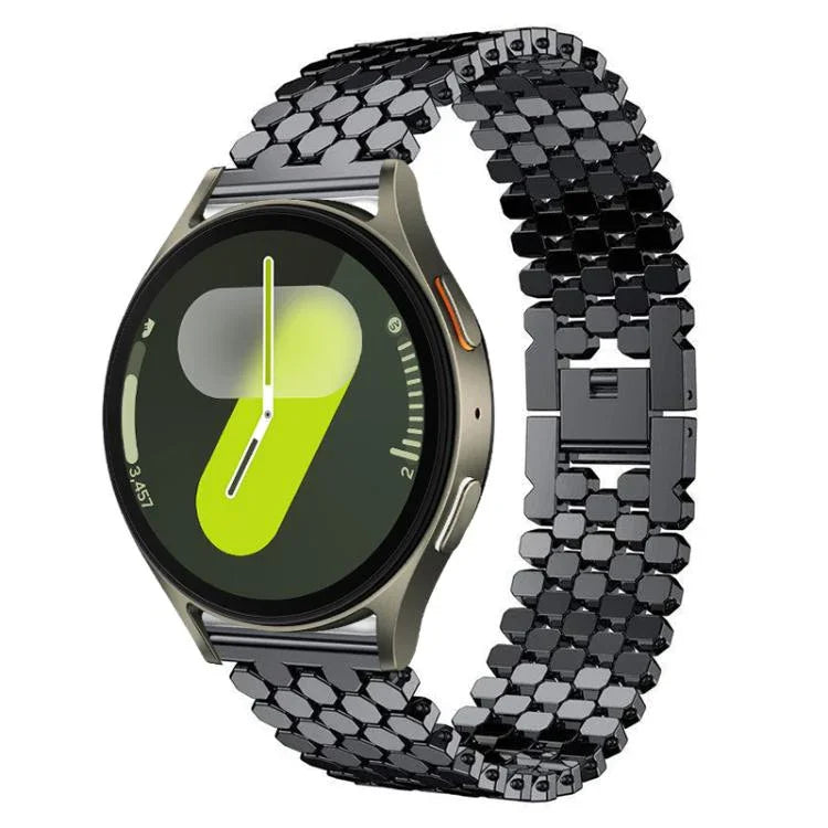 xDfind 魚鱗模様メタルウォッチバンド、Samsung Galaxy Watch Ultra/Ultra 2025用、Samsung Galaxy Watch8 / 8 Classic用、Samsung Galaxy Watch7 / FE / 6 / 5 / 4用、Samsung Galaxy Fit3用