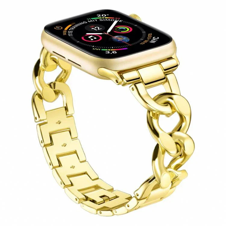 xDfind デニムチェーンメタルウォッチバンド、Apple Watch 42 / 44 / 45 / 46 / 49mm用