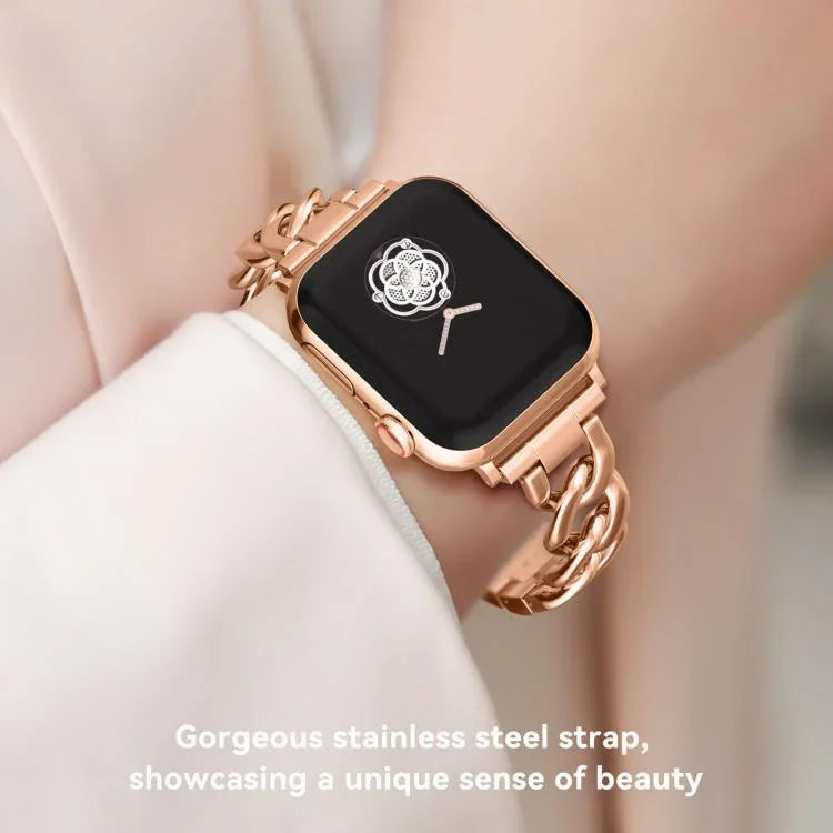 xDfind デニムチェーンメタルウォッチバンド、Apple Watch 42 / 44 / 45 / 46 / 49mm用