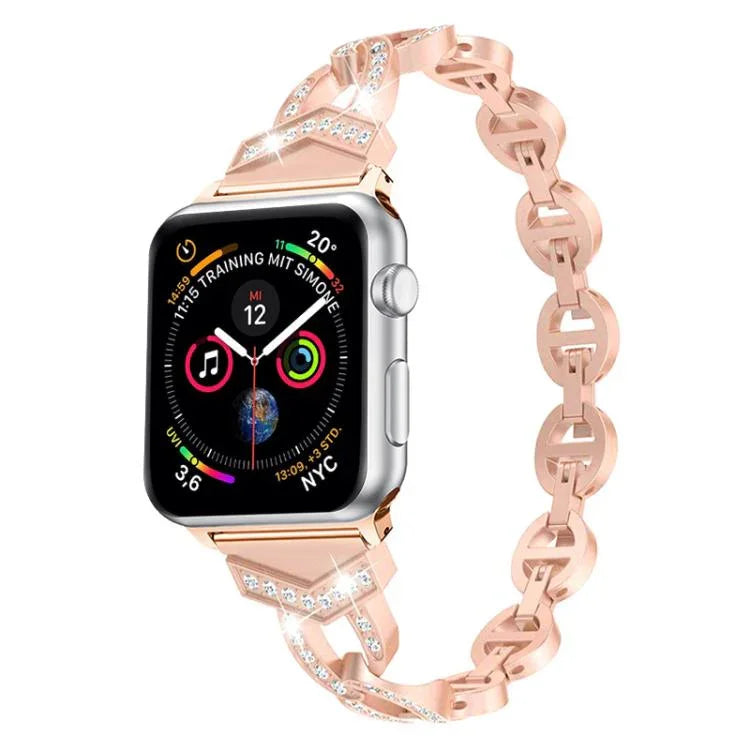 xDfind ダイヤモンドステンレススチールウォッチバンド、Apple Watch 42 / 44 / 45 / 46 / 49mm用、Apple Watch 38 / 40 / 41 / S10 42mm用