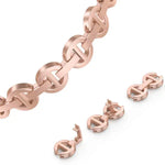 xDfind ダイヤモンドステンレススチールウォッチバンド、Apple Watch 42 / 44 / 45 / 46 / 49mm用、Apple Watch 38 / 40 / 41 / S10 42mm用