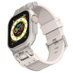 メカストライプテクスチャシリコンウォッチバンド、Apple Watch 46mm / 49mm / 45mm / 44mm 用