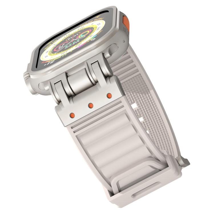 メカストライプテクスチャシリコンウォッチバンド、Apple Watch 46mm / 49mm / 45mm / 44mm 用