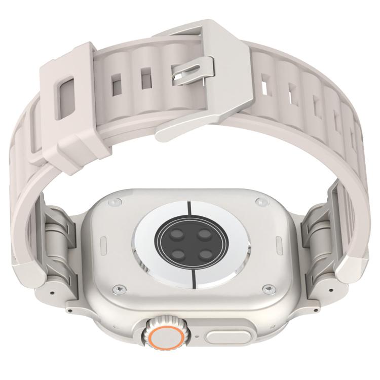 メカストライプテクスチャシリコンウォッチバンド、Apple Watch 46mm / 49mm / 45mm / 44mm 用