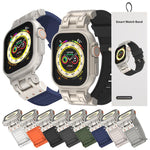メカストライプテクスチャシリコンウォッチバンド、Apple Watch 46mm / 49mm / 45mm / 44mm 用