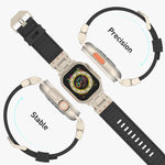 メカストライプテクスチャシリコンウォッチバンド、Apple Watch 46mm / 49mm / 45mm / 44mm 用