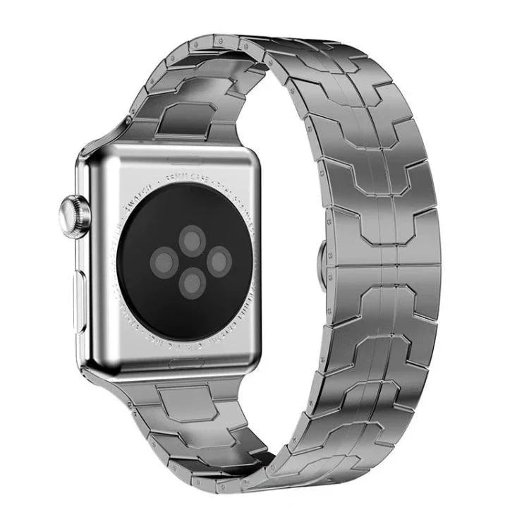 xDfind バタフライバックルステンレススチールウォッチバンド、Apple Watch 42 / 44 / 45 / 46 / 49mm用、Apple Watch 38 / 40 / 41 / S10 42mm用