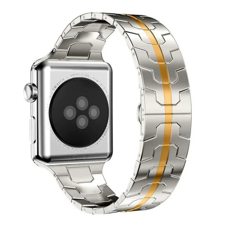 xDfind バタフライバックルステンレススチールウォッチバンド、Apple Watch 42 / 44 / 45 / 46 / 49mm用、Apple Watch 38 / 40 / 41 / S10 42mm用