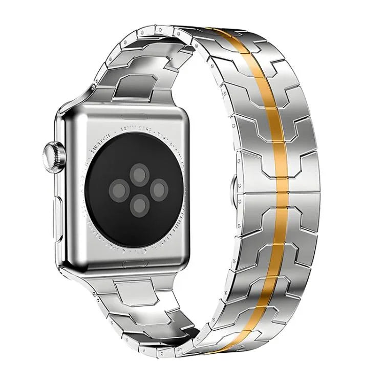 xDfind バタフライバックルステンレススチールウォッチバンド、Apple Watch 42 / 44 / 45 / 46 / 49mm用、Apple Watch 38 / 40 / 41 / S10 42mm用