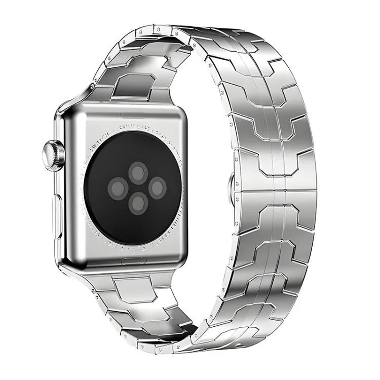xDfind バタフライバックルステンレススチールウォッチバンド、Apple Watch 42 / 44 / 45 / 46 / 49mm用、Apple Watch 38 / 40 / 41 / S10 42mm用