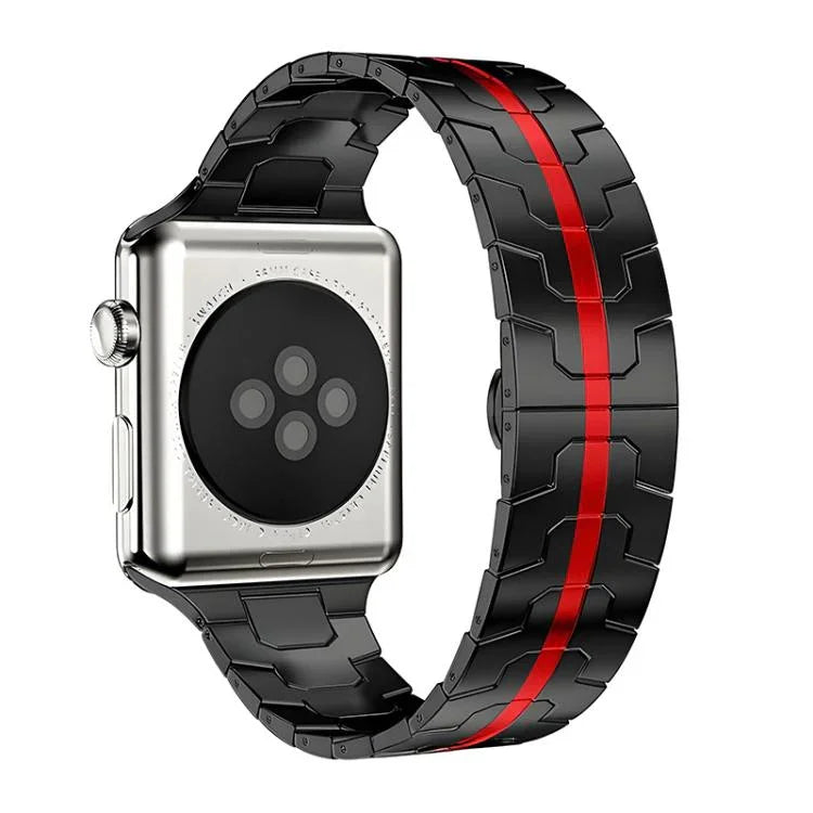 xDfind バタフライバックルステンレススチールウォッチバンド、Apple Watch 42 / 44 / 45 / 46 / 49mm用、Apple Watch 38 / 40 / 41 / S10 42mm用