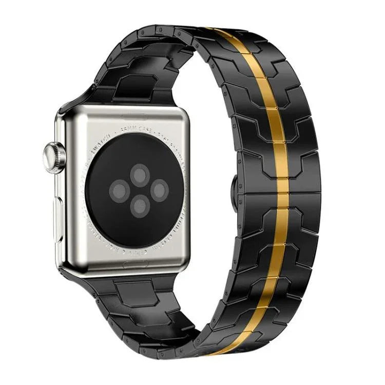 xDfind バタフライバックルステンレススチールウォッチバンド、Apple Watch 42 / 44 / 45 / 46 / 49mm用、Apple Watch 38 / 40 / 41 / S10 42mm用