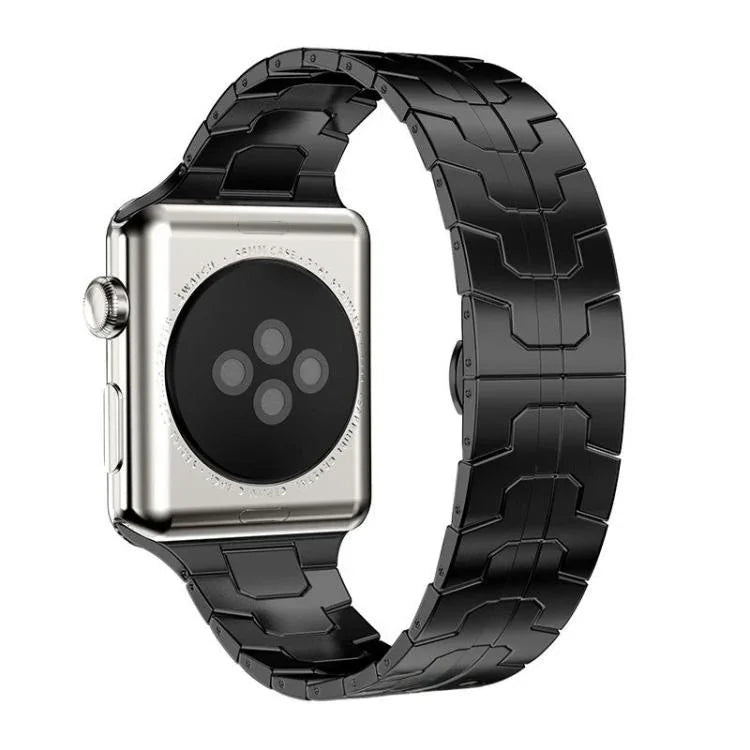 xDfind バタフライバックルステンレススチールウォッチバンド、Apple Watch 42 / 44 / 45 / 46 / 49mm用、Apple Watch 38 / 40 / 41 / S10 42mm用