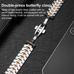 xDfind バタフライバックルステンレススチールウォッチバンド、Apple Watch 42 / 44 / 45 / 46 / 49mm用、Apple Watch 38 / 40 / 41 / S10 42mm用