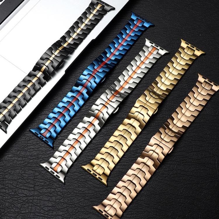 xDfind バタフライバックルステンレススチールウォッチバンド、Apple Watch 42 / 44 / 45 / 46 / 49mm用、Apple Watch 38 / 40 / 41 / S10 42mm用