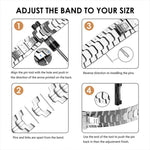 xDfind バタフライバックルステンレススチールウォッチバンド、Apple Watch 42 / 44 / 45 / 46 / 49mm用、Apple Watch 38 / 40 / 41 / S10 42mm用