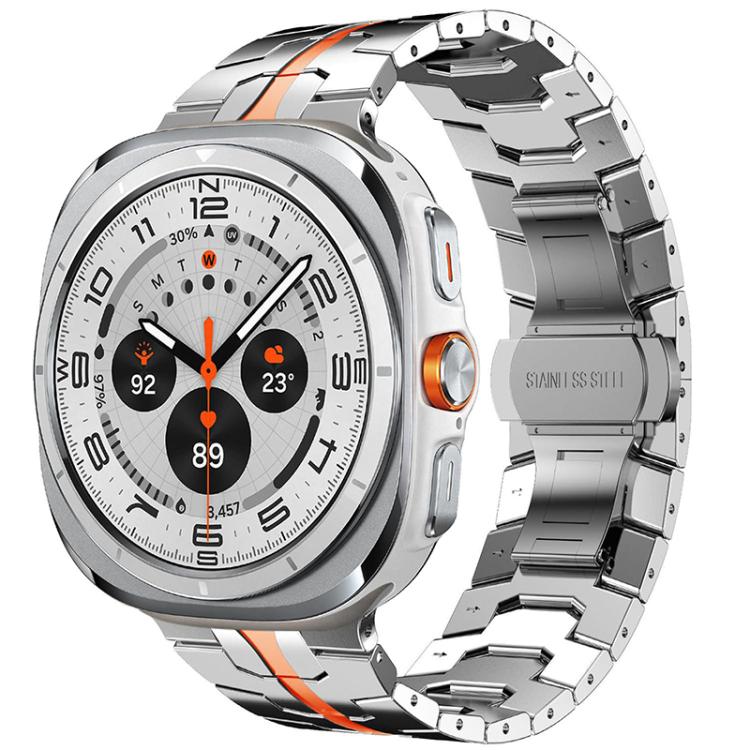 xDfind バタフライバックルステンレススチールウォッチバンド、Samsung Galaxy Watch Ultra / Ultra 2025用、Samsung Galaxy Watch8 / 8 Classic用
