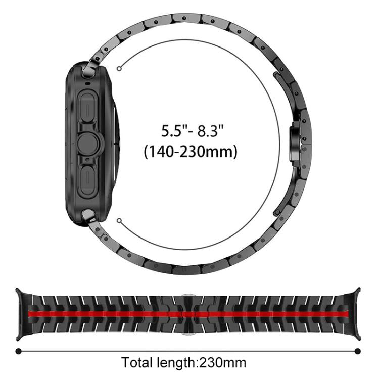 xDfind バタフライバックルステンレススチールウォッチバンド、Samsung Galaxy Watch Ultra / Ultra 2025用、Samsung Galaxy Watch8 / 8 Classic用