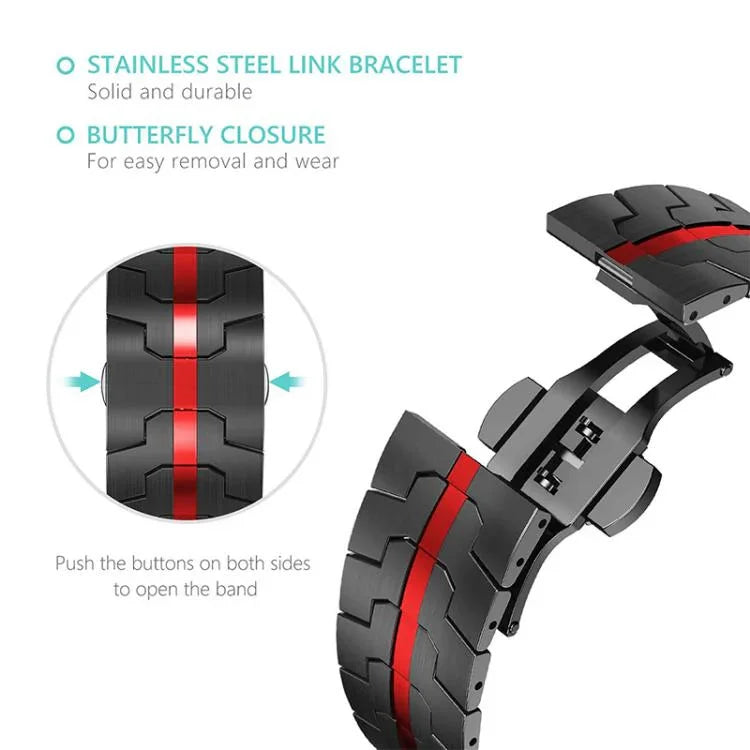 xDfind バタフライバックルステンレススチールウォッチバンド、Samsung Galaxy Watch Ultra / Ultra 2025用、Samsung Galaxy Watch8 / 8 Classic用