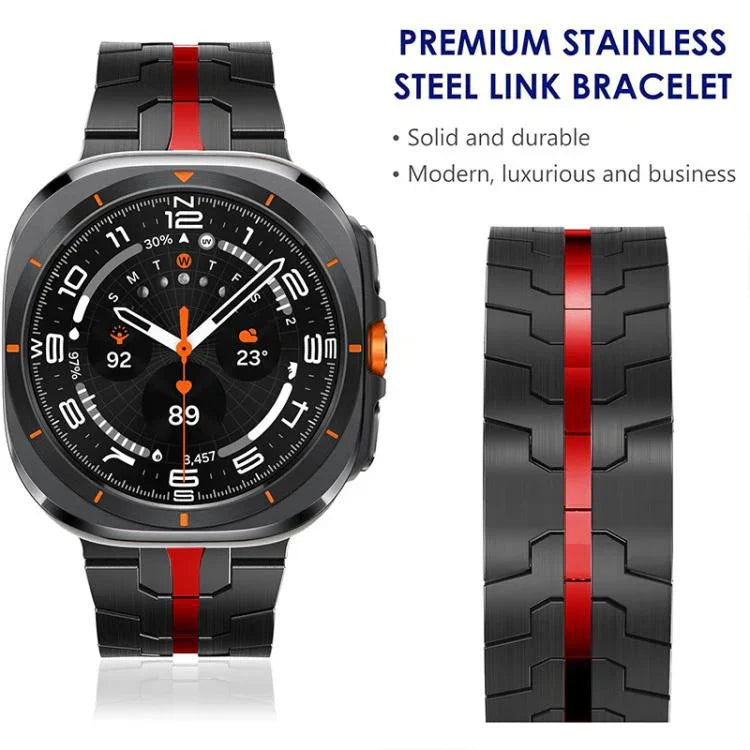 xDfind バタフライバックルステンレススチールウォッチバンド、Samsung Galaxy Watch Ultra / Ultra 2025用、Samsung Galaxy Watch8 / 8 Classic用