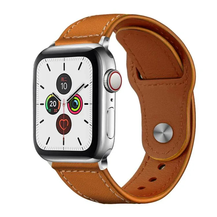 xDfind リベットバックル本革ウォッチバンド、Apple Watch 42 / 44 / 45 / 46 / 49mm用、Apple Watch 38 / 40 / 41 / S10 42mm用