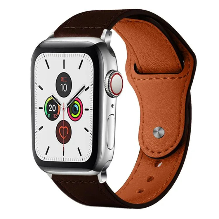 xDfind リベットバックル本革ウォッチバンド、Apple Watch 42 / 44 / 45 / 46 / 49mm用、Apple Watch 38 / 40 / 41 / S10 42mm用