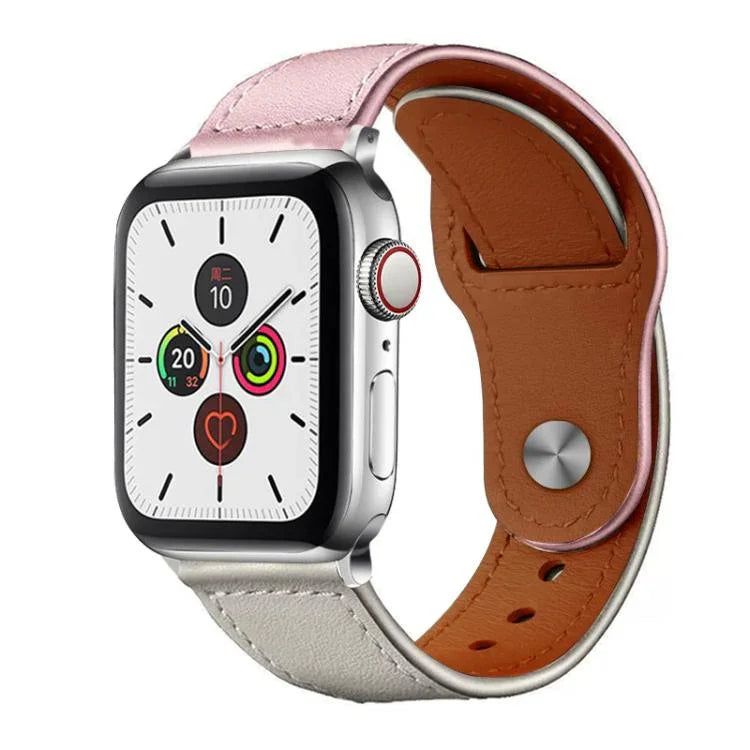 xDfind リベットバックル本革ウォッチバンド、Apple Watch 42 / 44 / 45 / 46 / 49mm用、Apple Watch 38 / 40 / 41 / S10 42mm用