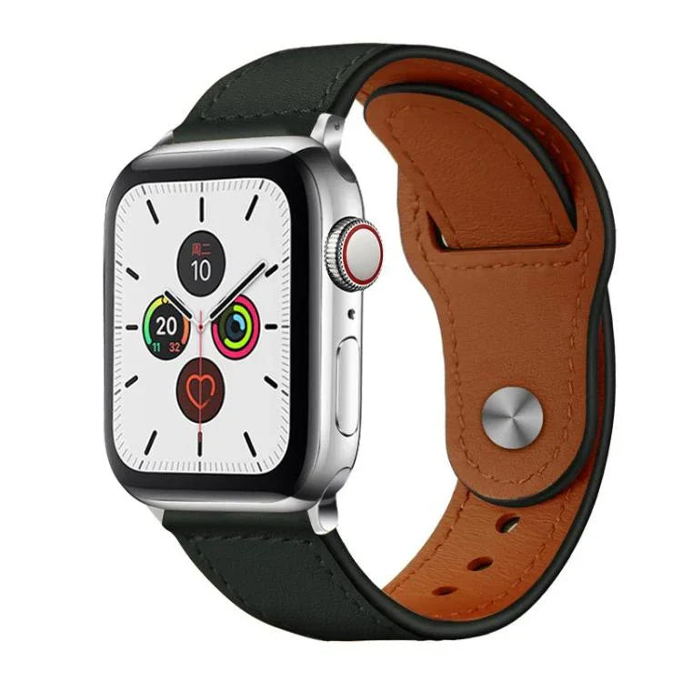 xDfind リベットバックル本革ウォッチバンド、Apple Watch 42 / 44 / 45 / 46 / 49mm用、Apple Watch 38 / 40 / 41 / S10 42mm用