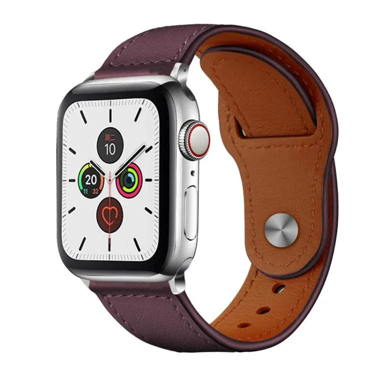 xDfind リベットバックル本革ウォッチバンド、Apple Watch 42 / 44 / 45 / 46 / 49mm用、Apple Watch 38 / 40 / 41 / S10 42mm用