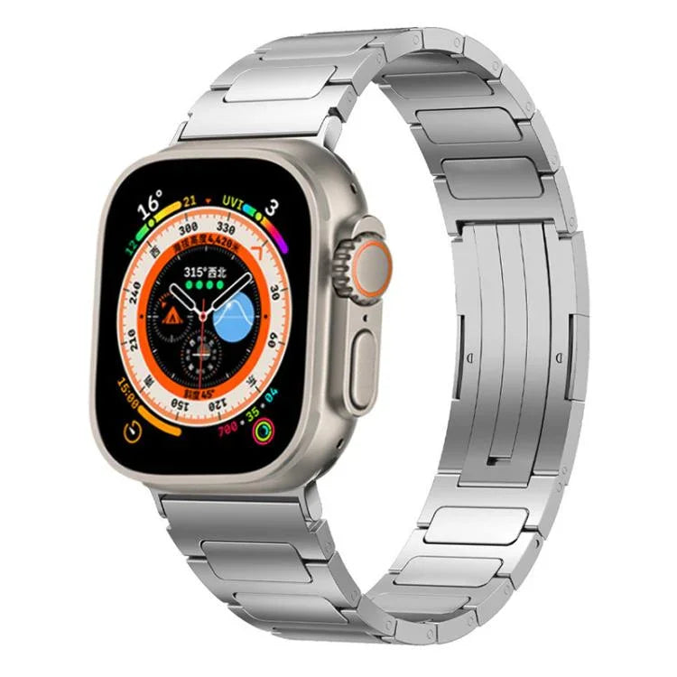 xDfind I字型バックル ステンレススチール製ウォッチバンド、Apple Watch 42 / 44 / 45 / 46 / 49mm用