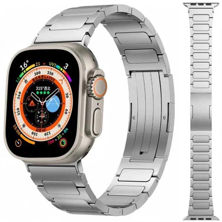 xDfind I字型バックル ステンレススチール製ウォッチバンド、Apple Watch 42 / 44 / 45 / 46 / 49mm用