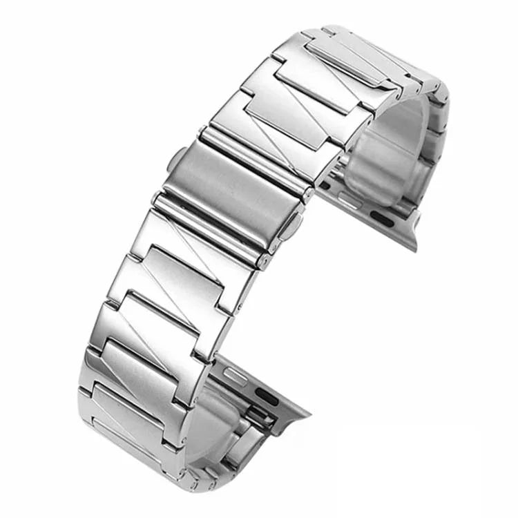 xDfind ステップステンレススチールウォッチバンド、Apple Watch 42 / 44 / 45 / 46 / 49mm用、Apple Watch 38 / 40 / 41 / S10 42mm用