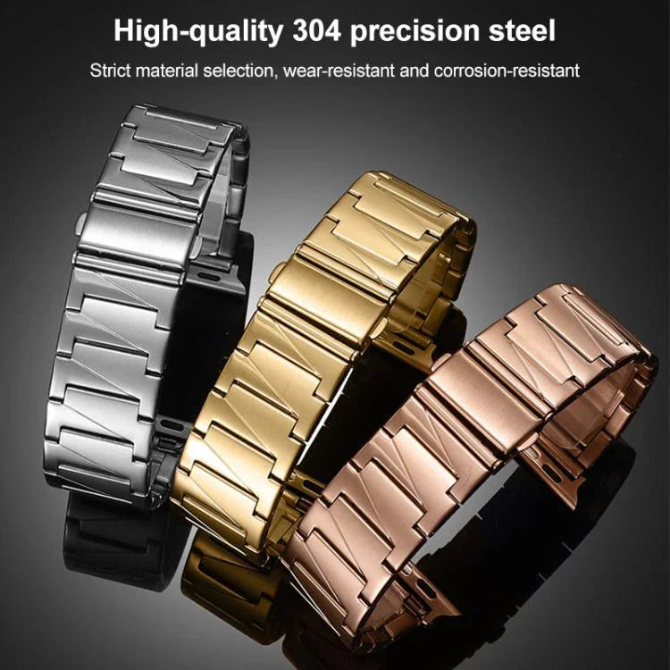xDfind ステップステンレススチールウォッチバンド、Apple Watch 42 / 44 / 45 / 46 / 49mm用、Apple Watch 38 / 40 / 41 / S10 42mm用