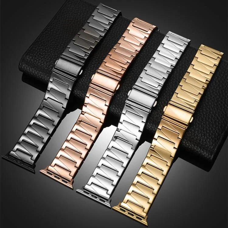 xDfind ステップステンレススチールウォッチバンド、Apple Watch 42 / 44 / 45 / 46 / 49mm用、Apple Watch 38 / 40 / 41 / S10 42mm用