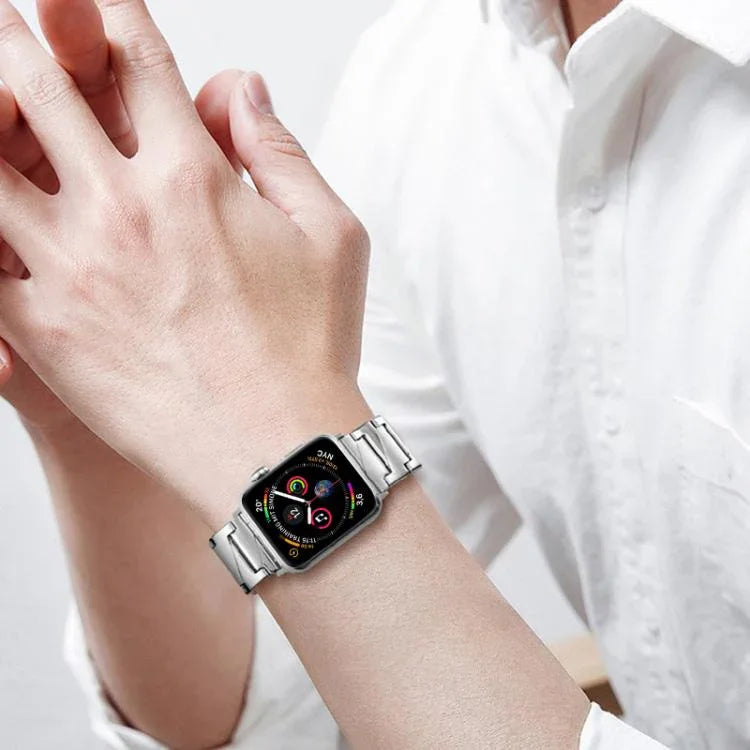xDfind ステップステンレススチールウォッチバンド、Apple Watch 42 / 44 / 45 / 46 / 49mm用、Apple Watch 38 / 40 / 41 / S10 42mm用
