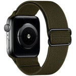 xDfind 調節可能なスライドバックル付き伸縮ナイロンウォッチバンド、Apple Watch 42 / 44 / 45 / 46 / 49mm用、Apple Watch 38 / 40 / 41 / S10 42mm用