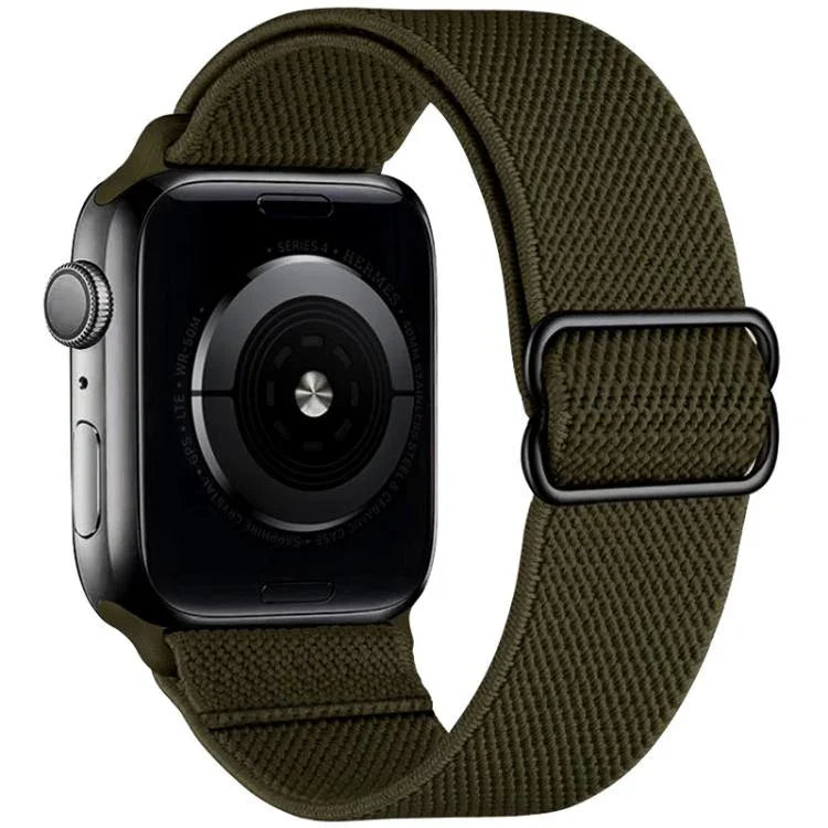 xDfind 調節可能なスライドバックル付き伸縮ナイロンウォッチバンド、Apple Watch 42 / 44 / 45 / 46 / 49mm用、Apple Watch 38 / 40 / 41 / S10 42mm用