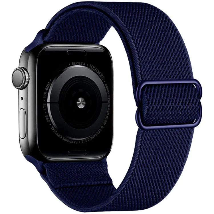 xDfind 調節可能なスライドバックル付き伸縮ナイロンウォッチバンド、Apple Watch 42 / 44 / 45 / 46 / 49mm用、Apple Watch 38 / 40 / 41 / S10 42mm用