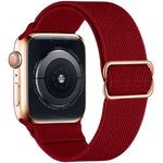 xDfind 調節可能なスライドバックル付き伸縮ナイロンウォッチバンド、Apple Watch 42 / 44 / 45 / 46 / 49mm用、Apple Watch 38 / 40 / 41 / S10 42mm用