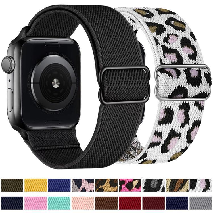 xDfind 調節可能なスライドバックル付き伸縮ナイロンウォッチバンド、Apple Watch 42 / 44 / 45 / 46 / 49mm用、Apple Watch 38 / 40 / 41 / S10 42mm用