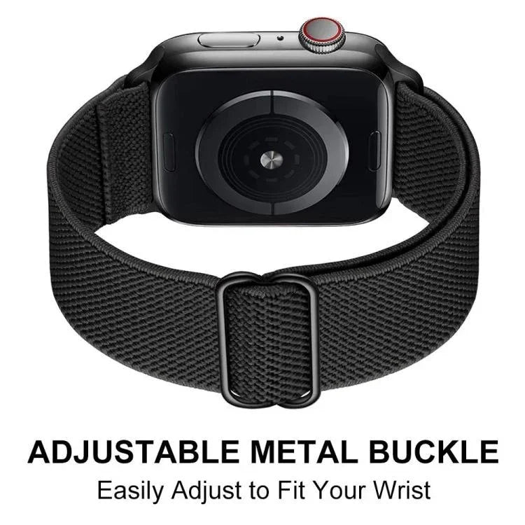 xDfind 調節可能なスライドバックル付き伸縮ナイロンウォッチバンド、Apple Watch 42 / 44 / 45 / 46 / 49mm用、Apple Watch 38 / 40 / 41 / S10 42mm用