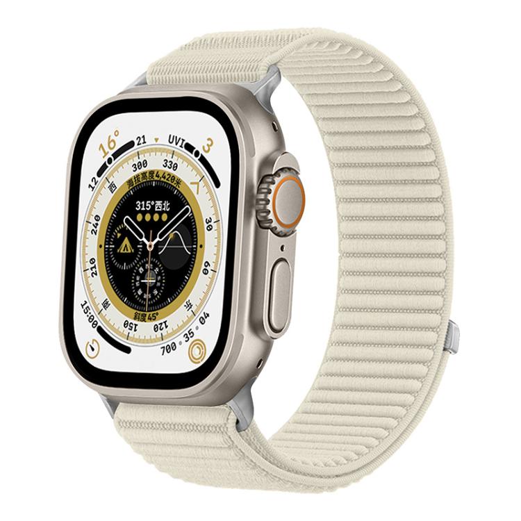 xDfind 織りナイロン製フック＆ループファスナーベルト、Apple Watch 42 / 44 / 45 / 46 / 49mm用、Apple Watch 38 / 40 / 41 / S10 42mm用