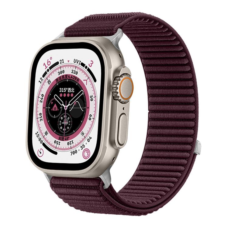 xDfind 織りナイロン製フック＆ループファスナーベルト、Apple Watch 42 / 44 / 45 / 46 / 49mm用、Apple Watch 38 / 40 / 41 / S10 42mm用