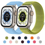 xDfind 織りナイロン製フック＆ループファスナーベルト、Apple Watch 42 / 44 / 45 / 46 / 49mm用、Apple Watch 38 / 40 / 41 / S10 42mm用
