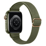 xDfind ラダーバックル 小さめウエスト用伸縮ナイロンウォッチバンド、Apple Watch 42 / 44 / 45 / 46 / 49mm用、Apple Watch 38 / 40 / 41 / S10 42mm用