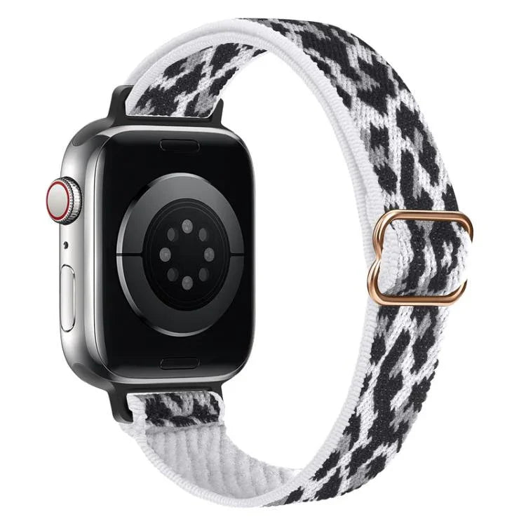 xDfind ラダーバックル 小さめウエスト用伸縮ナイロンウォッチバンド、Apple Watch 42 / 44 / 45 / 46 / 49mm用、Apple Watch 38 / 40 / 41 / S10 42mm用